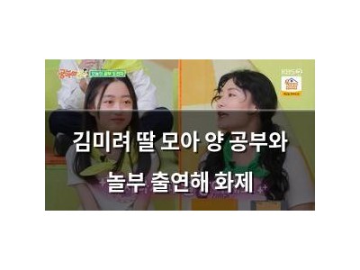 김미려 딸 모아 양 공부와 놀부 출연해 화제