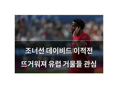 조너선 데이비드 이적전 뜨거워져 유럽 거물들 관심