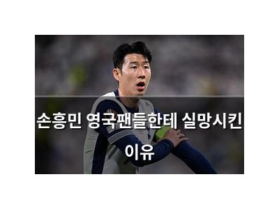 손흥민 영국팬들한테 실망시킨 이유