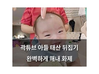 곽튜브 아들 태산 뒤집기 완벽하게 해내 화제
