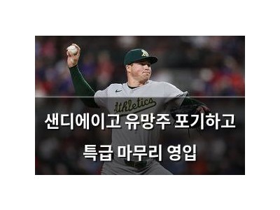 샌디에이고 유망주 포기하고 특급 마무리 영입