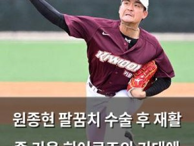 원종현 팔꿈치 수술 후 재활 중 키움 히어로즈의 기대에 부응할까