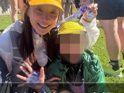 이시영 만삭 몸으로 마라톤 완주해 화제