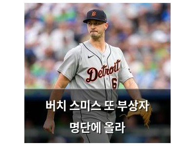 버치 스미스 또 부상자 명단에 올라