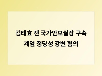 김태효 전 1차장 계엄 정당화 외교 채널 사용 혐의로 구속