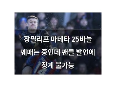 장필리프 마테타 25바늘 꿰매는 중인데 팬들 발언에 징계 불가능